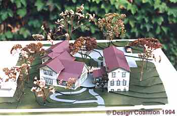 model of site and buildings