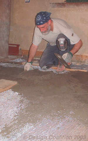 Lou with  metal lath mortar bed
