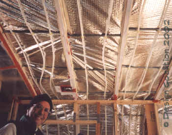 Bill installs the ceiling tubing
